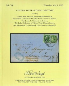 U.S. Postal History Specialized, Robert A. Siegel, Sale 766, May 4, 1995