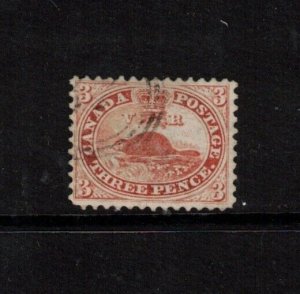 Canada #12 Very Fine+ Used Trifle Thin Visible In Fluid Only **With Cert.**