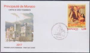 MONACO Sc #2866 FDC POSTER for MOVIE HIGH NOON, PRODUCED by STANLEY KRAMER