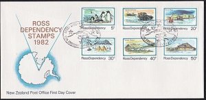 NEW ZEALAND ROSS DEPENDENCY 1982 definitives FDC - Scott Base pmk.........A9455a