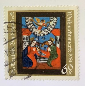 Germany 1981 Scott B593 used - 60 + 30pf,  Christmas, Nativity