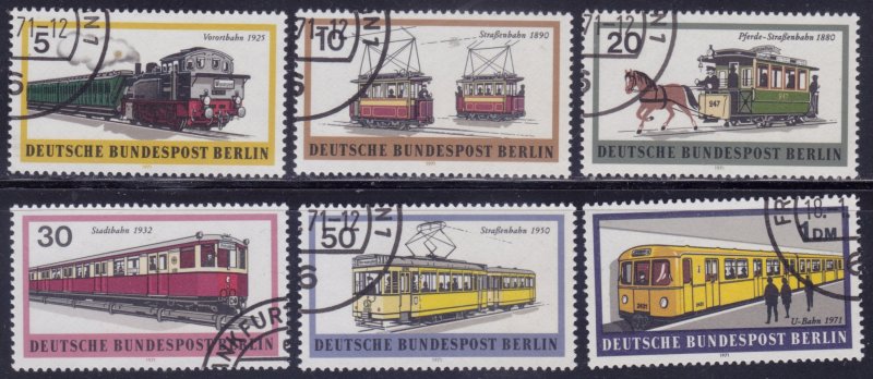 Germany, Berlin, 1971, Means of Transportation, Mi#379-84, cto