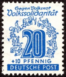 1946, Germany, West Saxony, 20+10pf, MH, Sc 14NB9