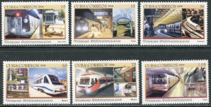 CUBA Sc#4808-4814 2008 Subway Trains Set & S/S OG Mint NH