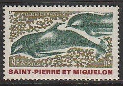 1969 St. Pierre and Miquelon - Sc 391 - MH VF - 1 single - Pilot Whales