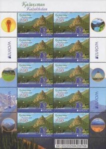 Kazakhstan 2012 MNH Stamps Mini Sheet Scott 668 Europa CEPT Visit Tourism