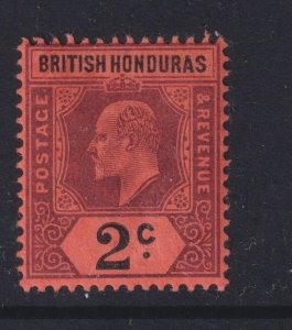 BRITISH HONDURAS, 1904 KEVII Mult. CA, 2c. Purple & Black on Red, lhm.