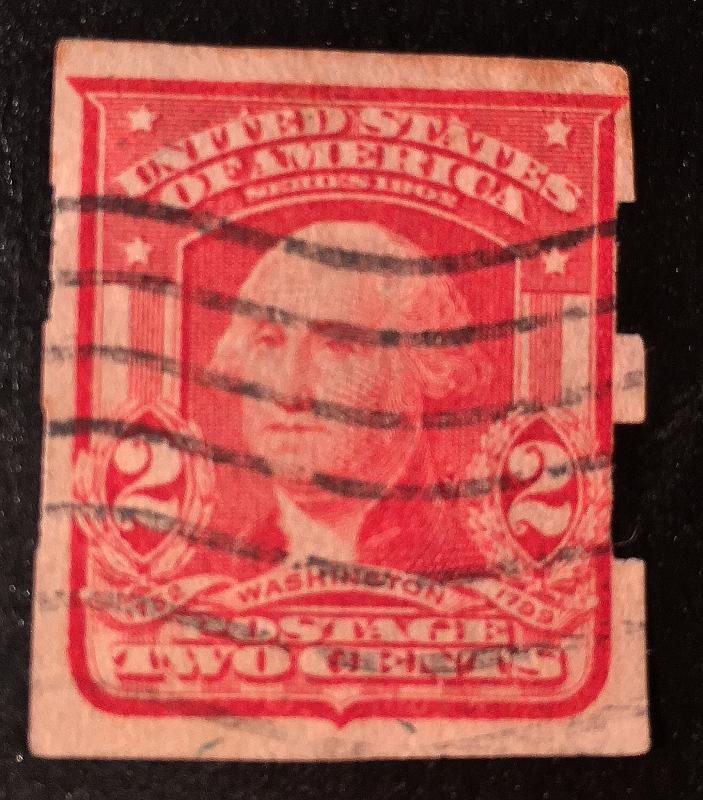 320 Washington 2C, Circ. Impf. Schermack, Carmine T1, NH, Vic's Stamp Stash