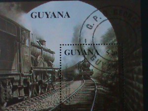 ​GUYANA-CLASSIC TRAIN  CTO S/S VF LAST ONE NH WITH FIRST DAY OF ISSUED