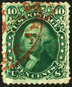 U.S. #68 Used Red Cancel