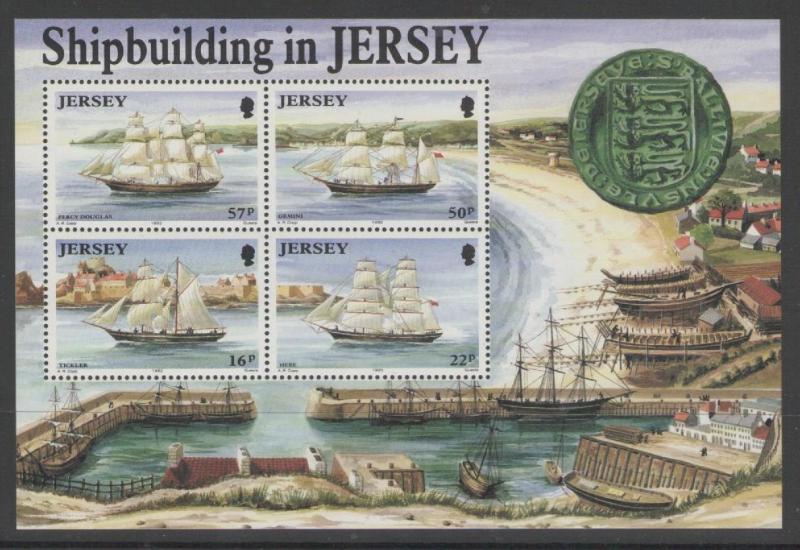 JERSEY SGMS583 1992 SHIPBUILDING MNH