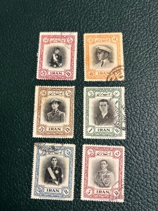 Iran 935-40 used set of 6 catalog 46.00