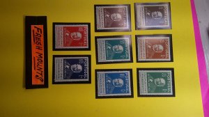 Portugal 1940 Scott# 591-598 Mint XF Hinged pencil# on backs Complete set of 8