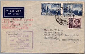 AUSTRALIA POSTAL HISTORY CACHET COVER FIRST OFFICIAL AIR MAIL MELBOURNE YR'1951
