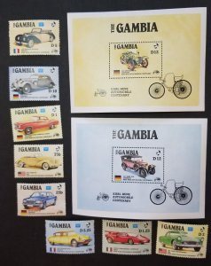 GAMBIA Cars Mint MNH Unused OG Stamp Lot T3480