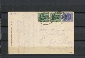 GERMANY; POSTCARD Bahnpost 1920 finely cancelled item, Bernerode