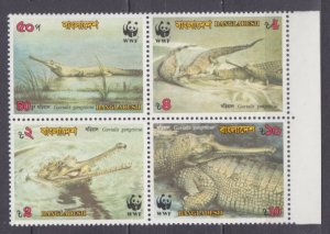 1990 Bangladesh 323-326VB Reptiles / Crocodiles 8,50 €