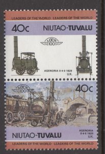 Tuvalu Niutao 14 Train MNH VF