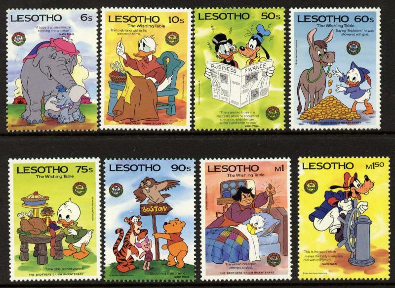 Lesotho 502-9 MNH Disney, Christmas, Mark Twain, Bird, Donald Duck, Goofy