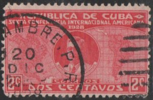 1928 Cuba Stamps Sc 285 General Gererdo Machado Mata Hambre P.del Rio U
