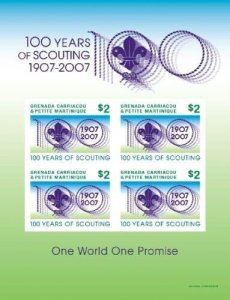 Grenadines - 2007 - Boy Scouts Centenary -  Sheet of four  - MNH