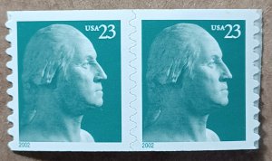 United States #3617 23c George Washington coil pair MNH (2002)