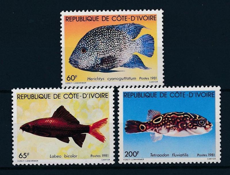 [40663] Ivory Coast 1981 Marine Life Fish MNH