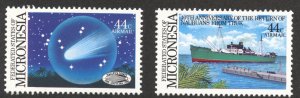 Micronesia Scott C19-C20 MNHOG - 1986 Air Post Issues - SCV $2.80