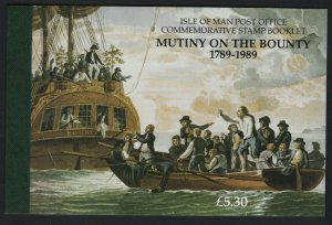 ISLE OF MAN, 394F, MNH,SOUVENIR SHEET BOOKLET, 1989, MUTINY ON THE BOUNTY