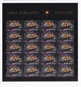 U.S.: Sc #5720, James Webb Space Telescope, Forever Stamps, MNH, Sheet of 20