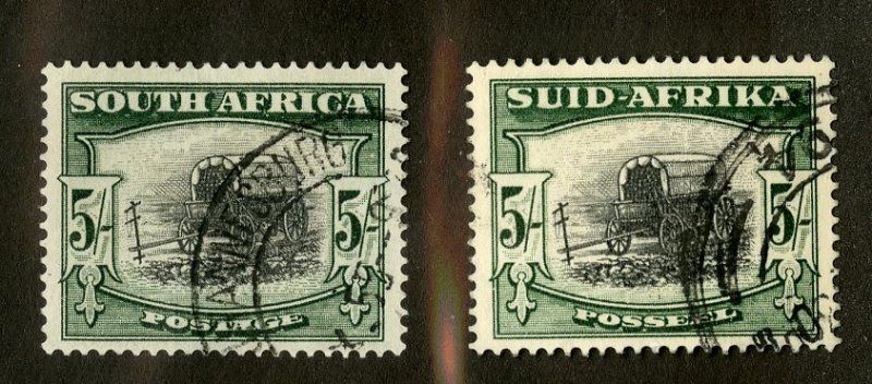 SOUTH AFRICA 64a,b USED SCV $4.00 BIN $1.75 WAGGON