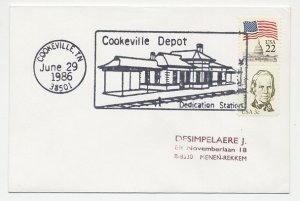 Cover / Postmark USA 1986 Train station