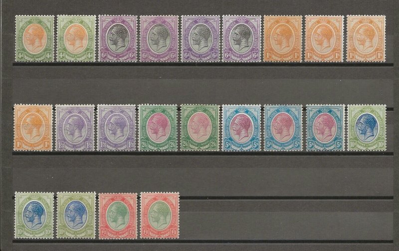 SOUTH AFRICA 1913/24 SG 3/17 + Shades MINT/MNH Cat £2600