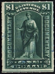 R173 $1.00 Documentary Stamp (1898) Used