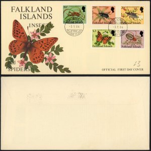 Falkland Is 1984 Insects on FDC