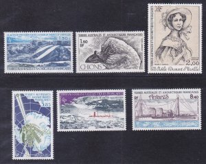 FSAT / TAAF C64-69 MNH Adele Dumont d'Urville Ships & Satellite Set of 6 VF