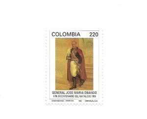 COLOMBIA 1995 JOSE M. OBANDO BICENTENARY OF BIRTH HISTORY SC 1112 MICHEL 1990