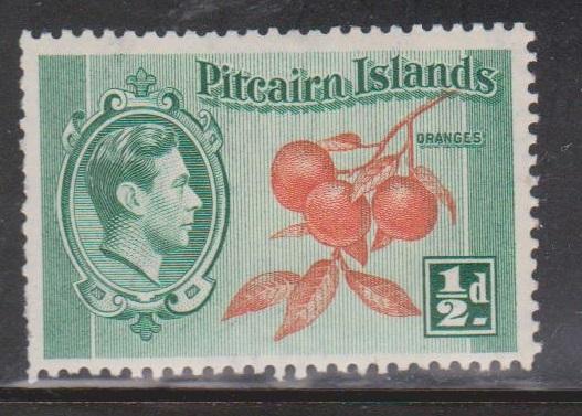 PITCAIRN ISLANDS Scott # 1 MH - KGVI & Oranges