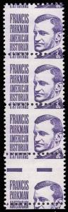 1281, 3¢ - Perf Shift Error Strip of Four Stamps With Gutter Between Stuart Katz
