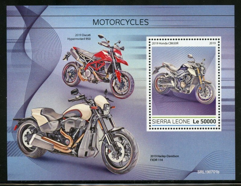 GUINEA BISSAU 2019  MOTORCYCLES  SOUVENIR SHEET MINT NH