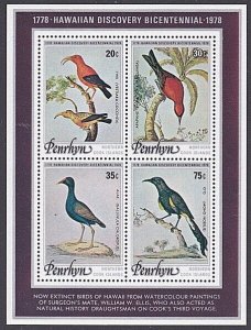 PENRHYN IS 1978 Hawaii Birds souvenir sheet MNH............................29766