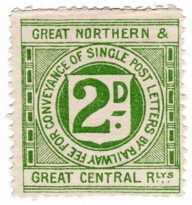 (I.B) Great Northern & Great Central Railways : Letter Stamp 2d 
