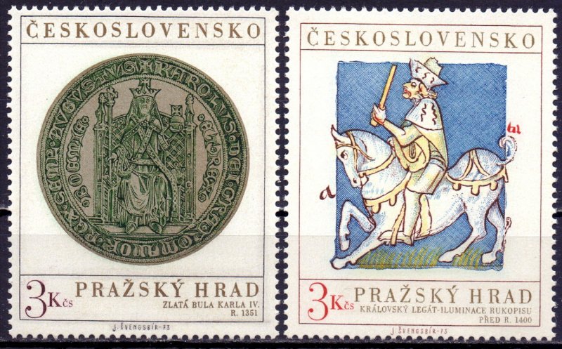 Czechoslovakia. 1973. 2141-42. Prague Castle. MVLH.