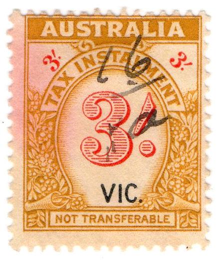 (I.B) Australia - Victoria Revenue : Tax Instalment 3/-