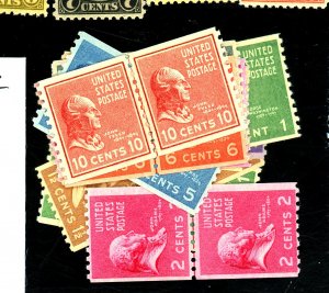 839-51 MINT LINE PAIRS FVF OG NH Cat $140