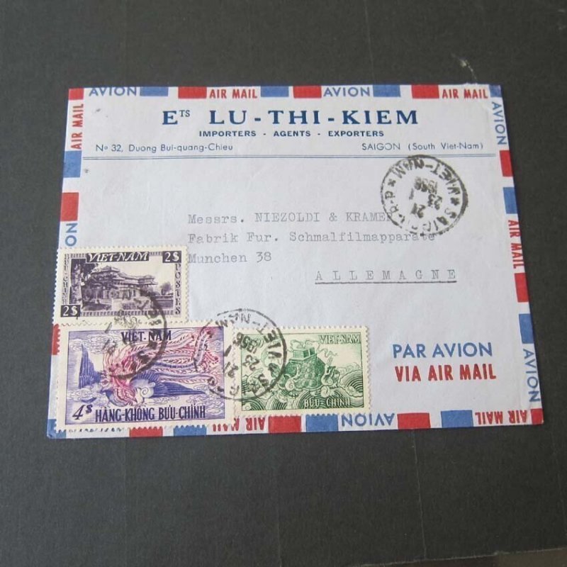 Vietnam 1955 cover to Germany Allemagne OurStock#42750