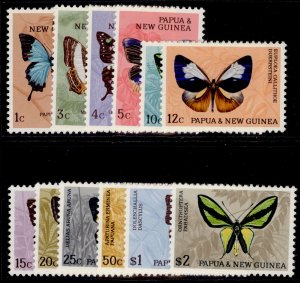 AUSTRALIA - Papua New Guinea QEII SG82-92, 1966-67 dec butterflies set, NH MINT.