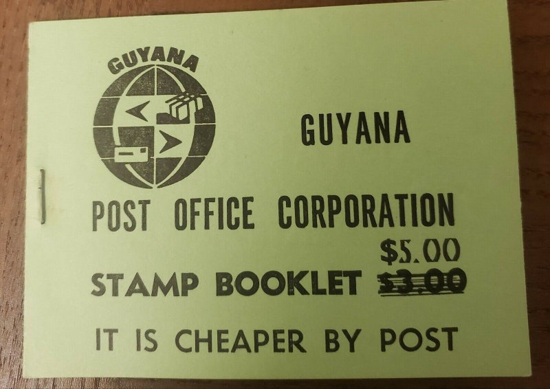 Guyana Post Office Booklet Rare $ 5. Butterflies and fish.