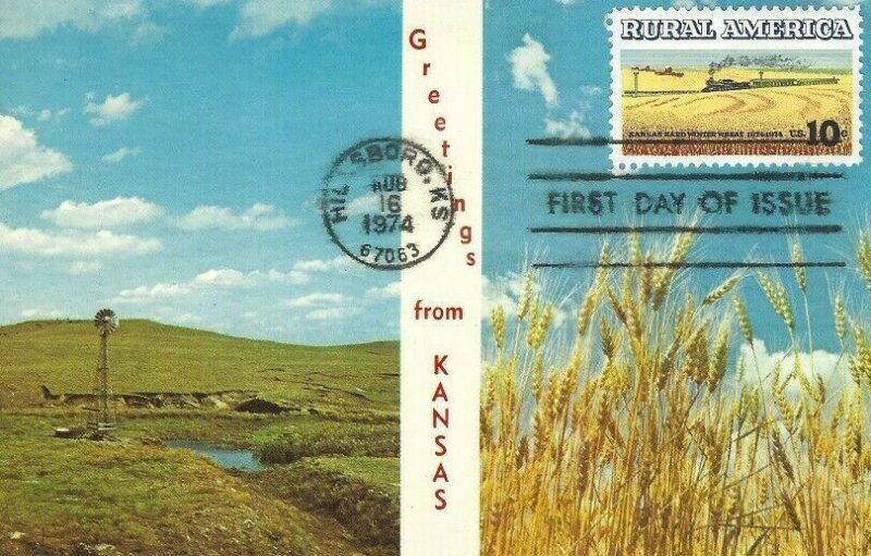 1506 10c RURAL AMERICA - Dunlap Post Card FDI