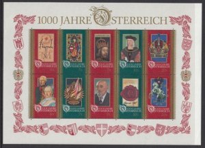 Austria 1710 Millennium MS mnh